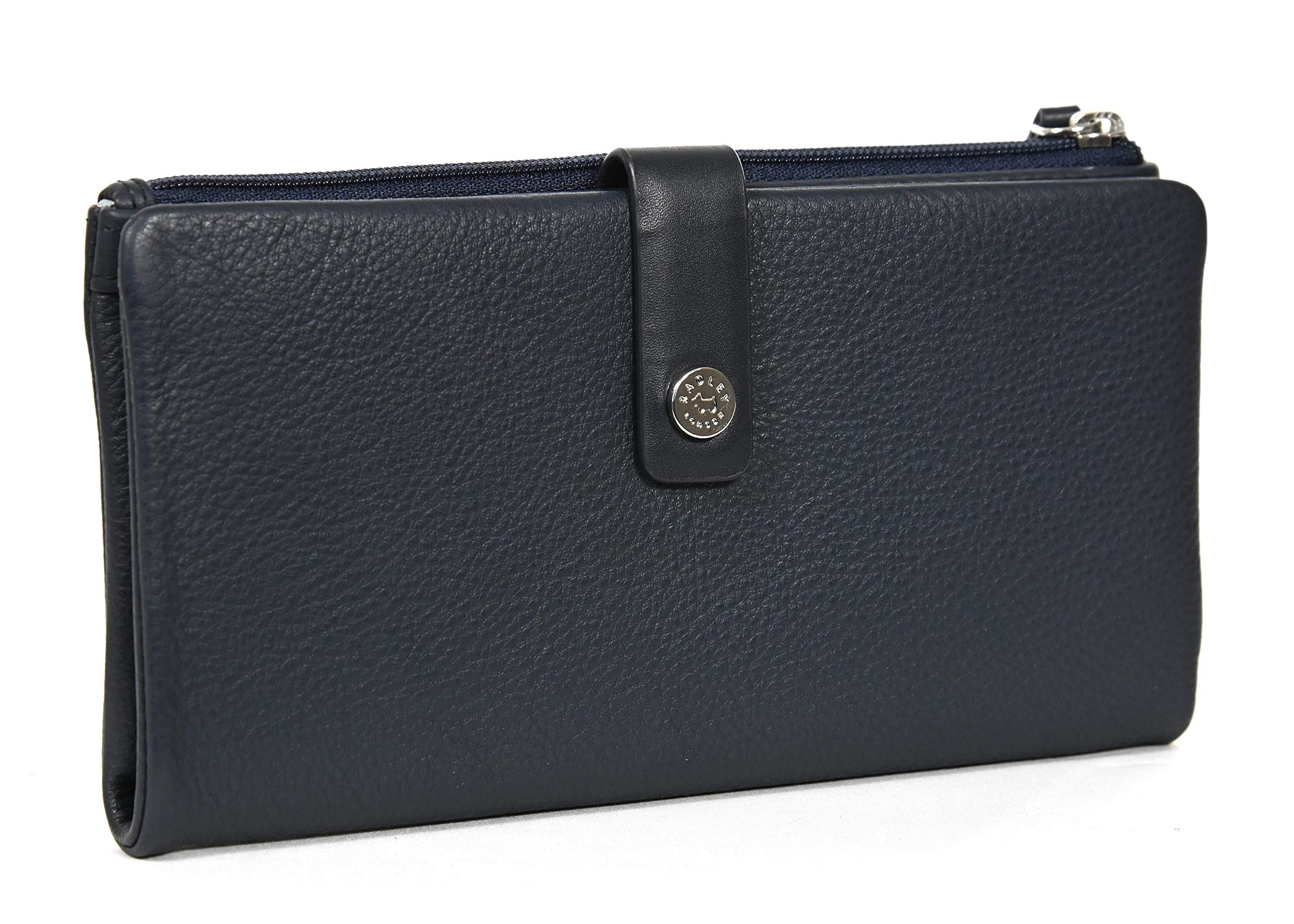 Radley Large Leather Folded Matinee Purse Larkswood in Navy Blue