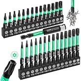 GRENPRO Torx Bit Set 29pcs(TT7-TT40), 1''&amp;2'' S2 Steel Security Torx | Impact Driver Bit Set, Tamper Proof Torx Bit Set, CNC Machined Torx Bits, Star Screwdriver Bits Sets with Magnetic Bit Holder