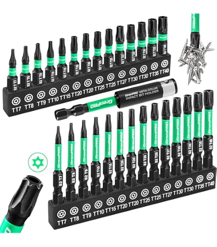 カランビット　27 uxcell TA18/20/23/25/27/30 Triangle Screwdriver Bit Set, 1/4