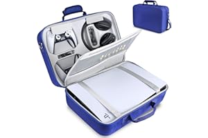 MOCADIA Travel Case for Ps5 , Hard Shell Carrying Case for Ps5 Playstation Disc Digital Edition,Portable Travel Bag Compatible Console Controllers Headset And Ps5 Gaming Accessories