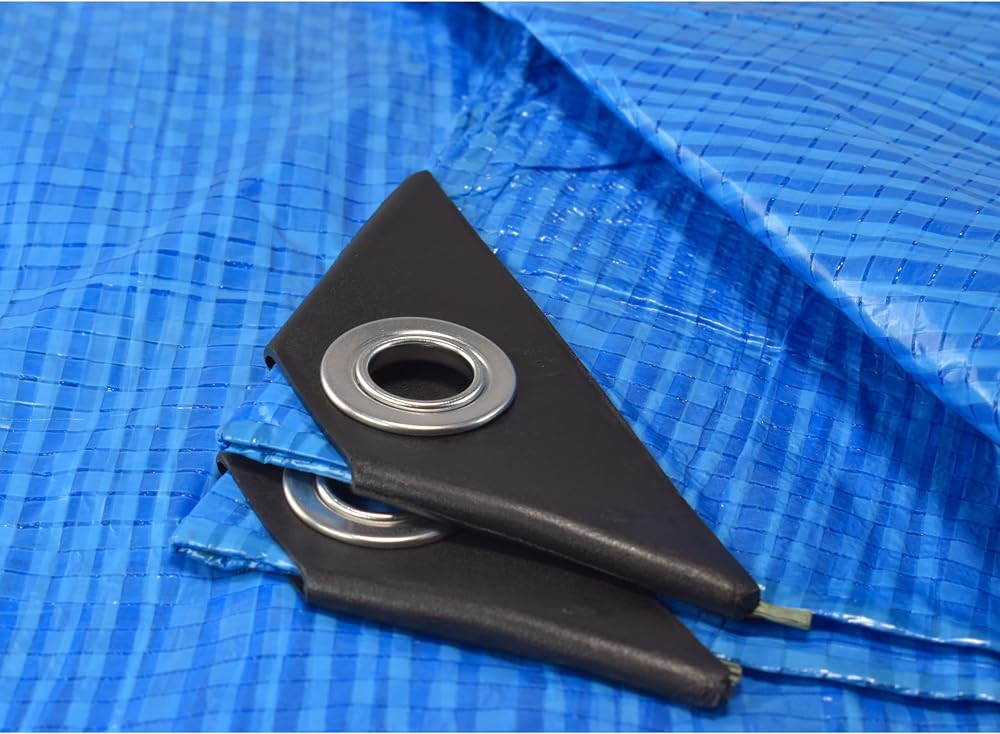 Cost Wise 4M x 8M Tarpaulin Sky Blue - Waterproof Ground Sheet Shelter Tarp
