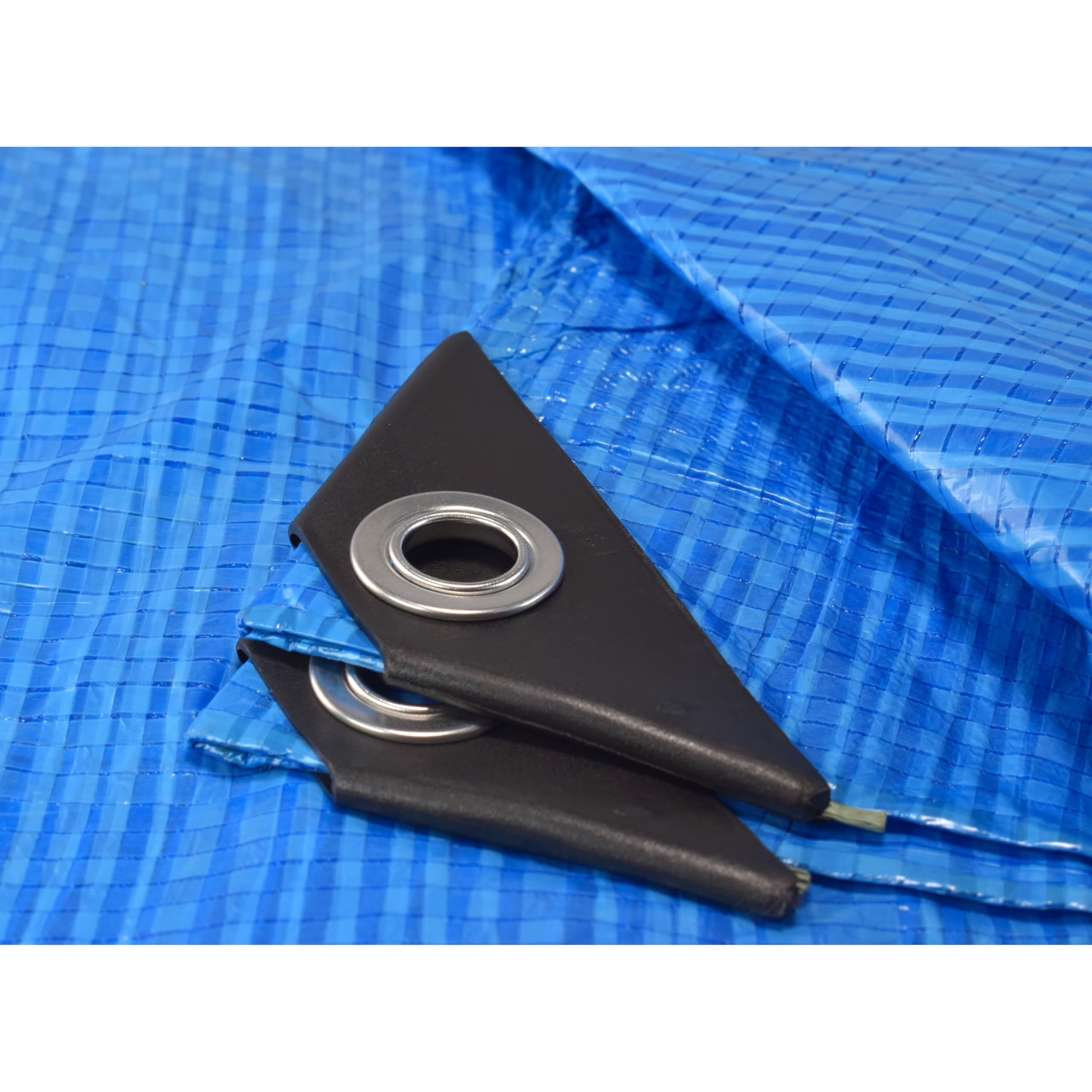 Now Eyelets Every 50cm +Reinforced Corners 4M X8M tarpaulin,universal waterproof tarp,camping ground sheet garden cover up in sky blue