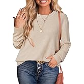 Arach&Cloz Women's Plus Size Wool Blend Sweater Fall Long Sleeve Tops 2025