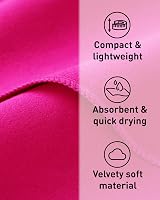 Fit-Flip Swimming Towel Quick Dry Microfiber Beach Towel 80x40cm Deep Pink view 2