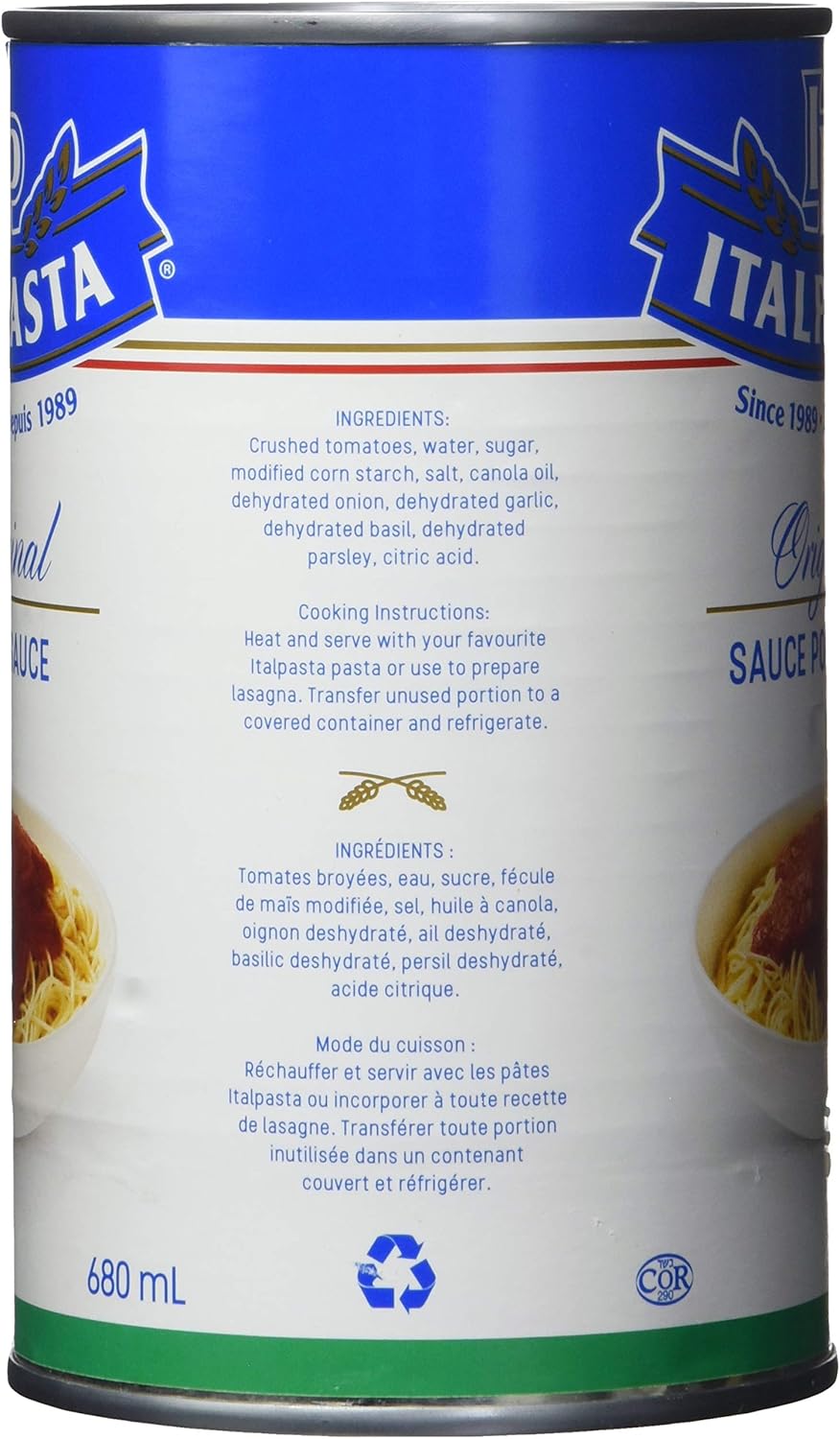 Italpasta Spaghetti Sauce 680ml Amazon Ca Grocery