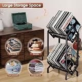 KEYSAFER Vinyl Record Storage Holder CD Rack 12 in Album Display Stand view 7