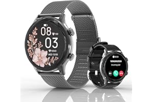 ORITHAM Smart Watches for Women, Sport Smart Watch Answer/Make Calls, IP68 Fitness Trackers with Sleep Heart Rate SpO2 Sleep Monitor Female Cycle, Smartwatch for iOS Android, 2 Bands