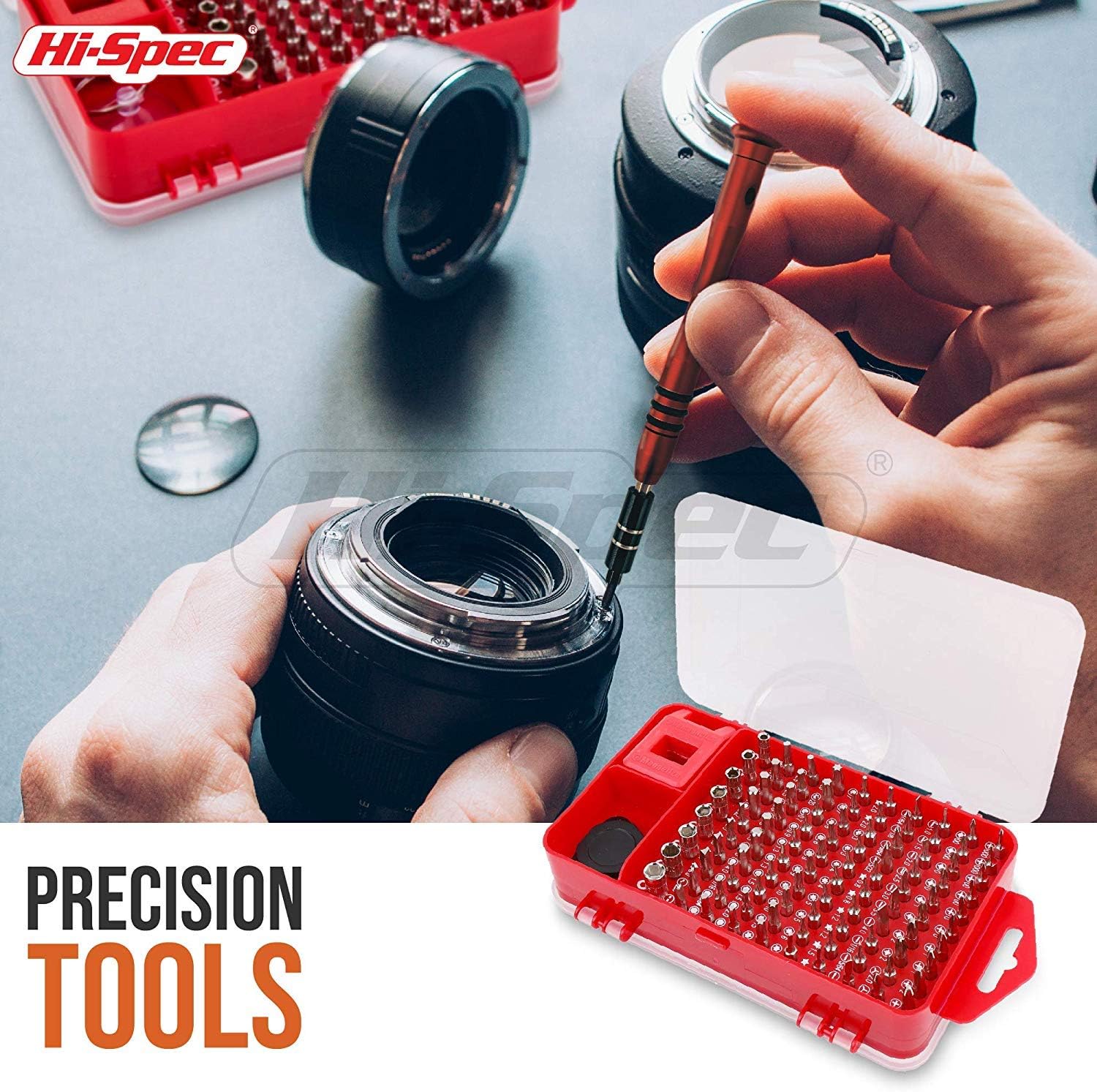 Hi-Spec 108 Piece Repair & Opening Tool Kit Set With Precision Screw Driver Bits For Android Mobile Cell Phones, iPhones, Macbooks, Laptops, Notebooks, Video Game Consoles & Electronic Gadgets: Home Improvement