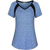 MISS FORTUNE Womens Active Wear Exercise Top Yoga Shirt Workout Clothes