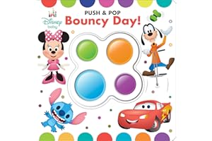 Disney Baby Mickey, Minnie Mouse, Cars, Stitch, and More! - Bouncy Day! Push & Pop - Tactile Fidget Toy Play - PI Kids
