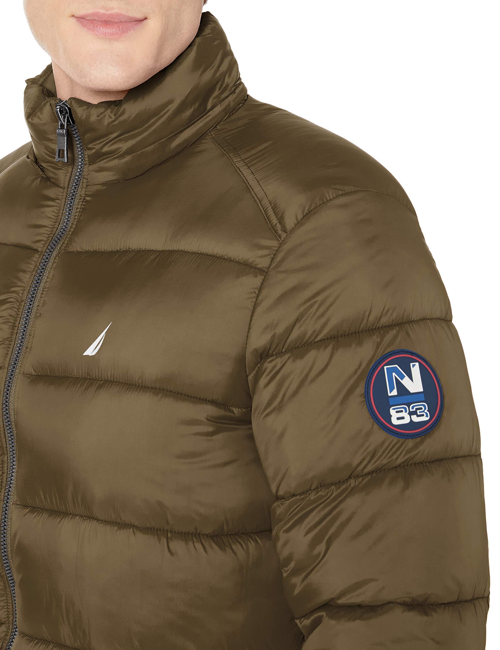 Nautica Men's Water Resistant Nylon Puffer Jacket Nautical Fashions