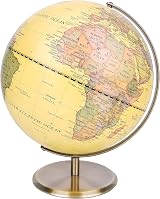 Exerz World Globe 30cm Antique Bronze Arc Stand Educational Rotating Globe
