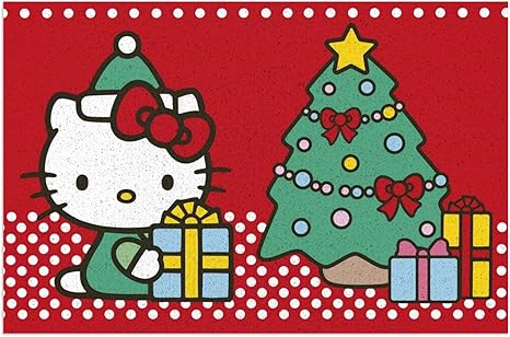 Amazon ハローキティクリスマス マット 玄関マット Pvc防水背貼り入口ドアマット 防滑耐久性 清潔性 玄関マット オンライン通販