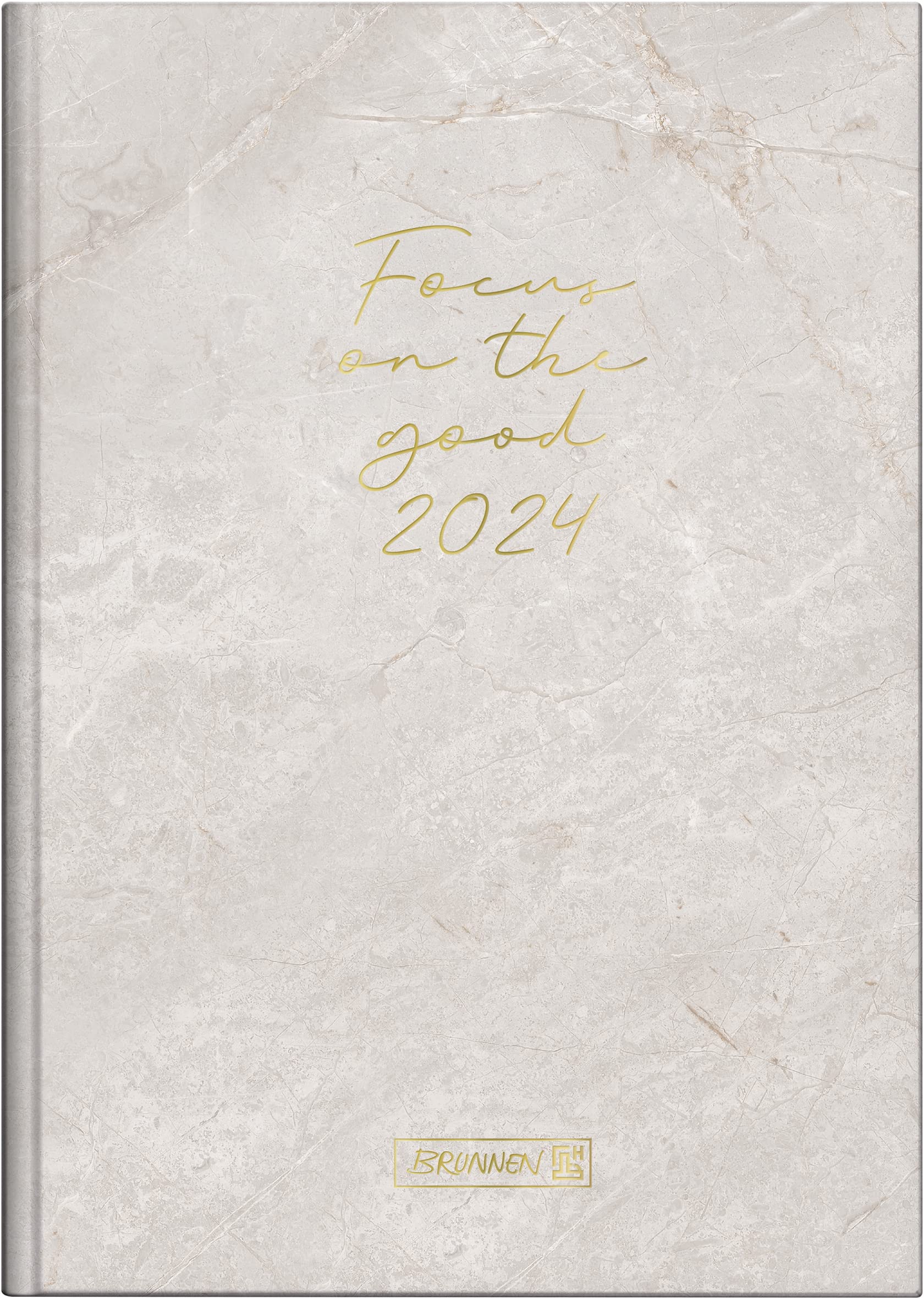 BRUNNEN Marble Daily Calendar Model 795 2024 1 Page = 1 Day Sheet Size 14.5 x 20.6 cm Silver