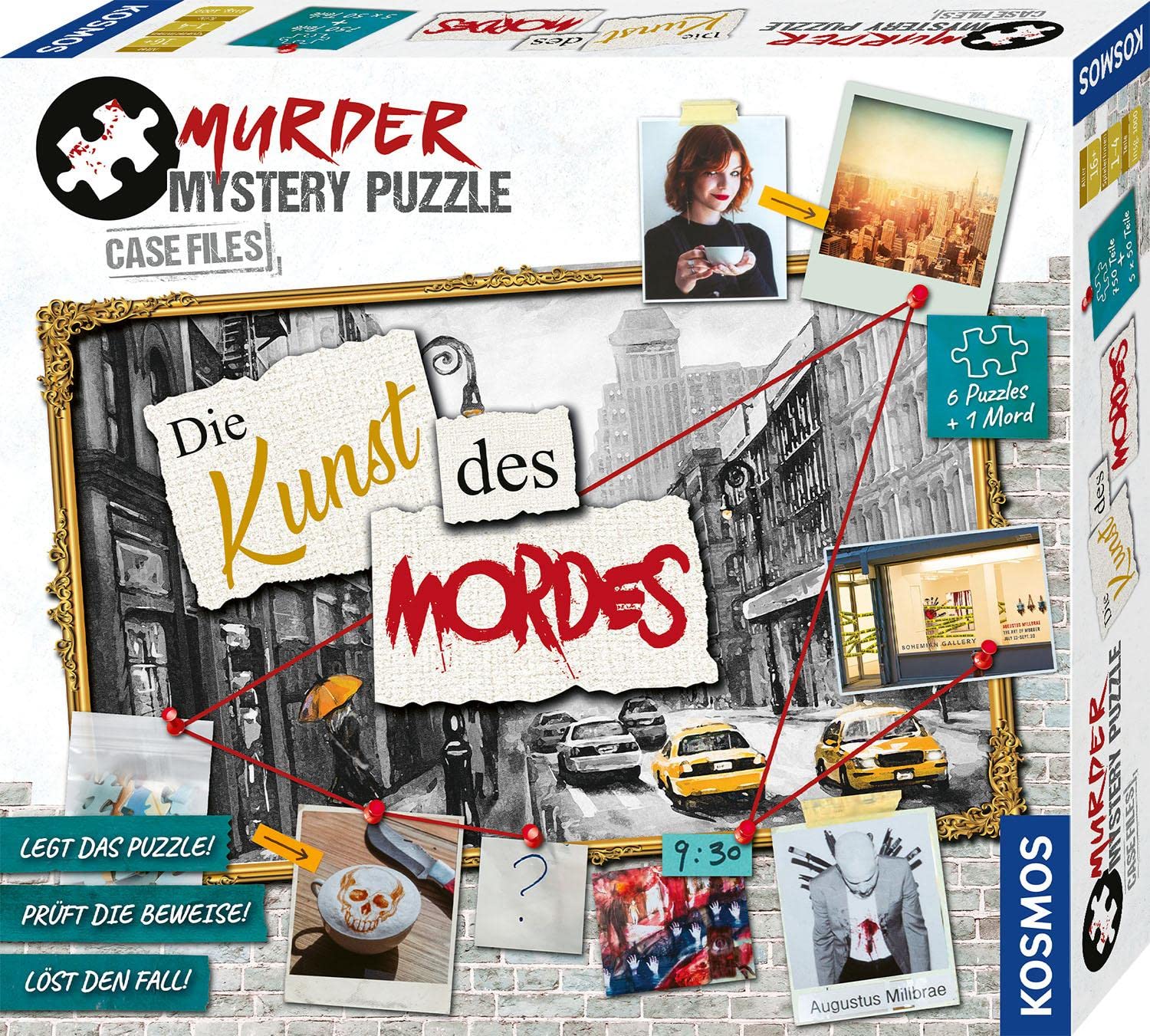 Kosmos 682187 Murder Mystery Puzzle Case Files The Art of Murder Adventure Puzzle Meets Crime Solo or in a Team from 16 Years Multiple Puzzles Numerous Evidence Pieces Crime Game