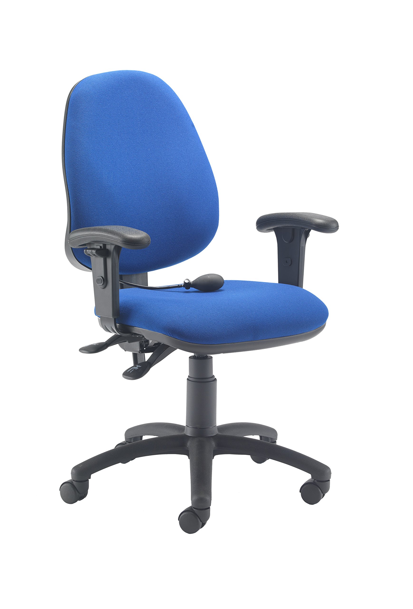 Office Hippo Ergonomic Home & Office Chair, Royal Blue, Adjustable Seat, Back, Arms & Lumbar Pump, Curved Back, 115kg Weight Capacity