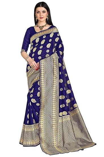 Women�s Silk Blend Banarasi Saree (Banarasi_Saree111)