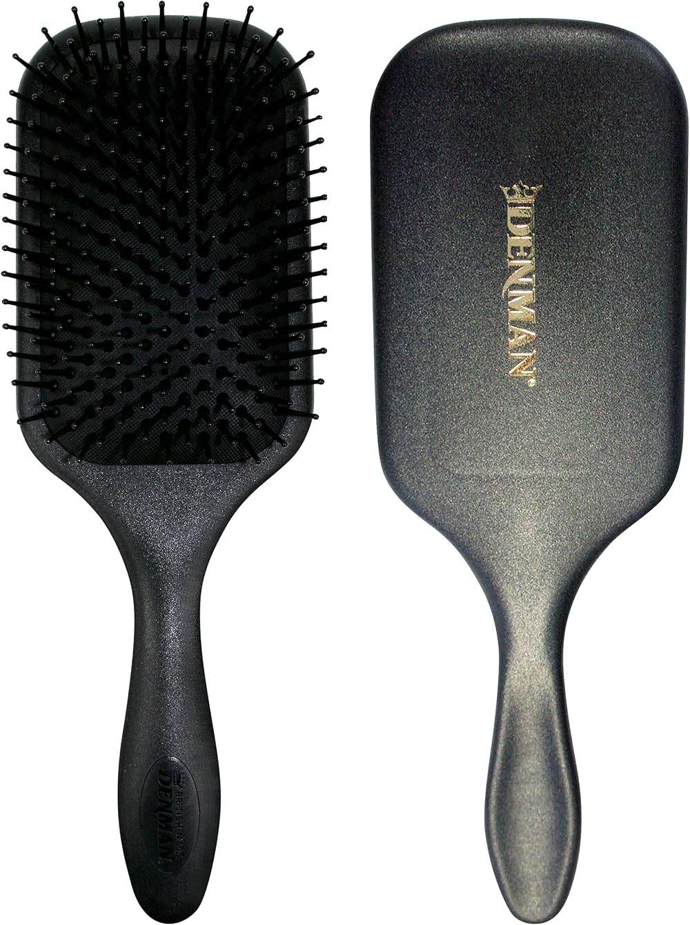 Denman D83 Large Paddle Hairbrush Black Gentle Styling Detangling Blow Drying
