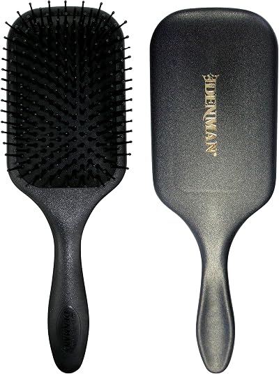 Denman D83 Large Paddle Hairbrush Black Gentle Styling Detangling Blow Drying