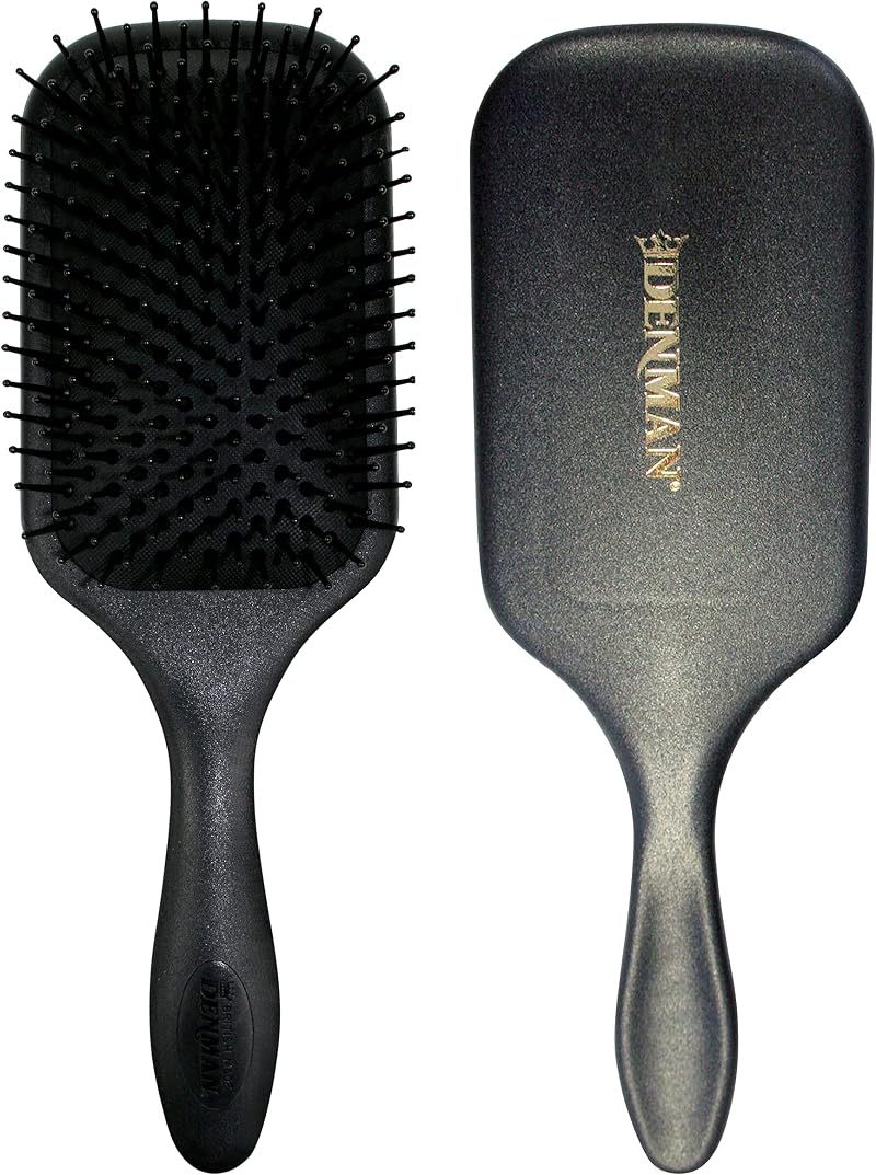 Denman D83 Large Paddle Hairbrush Black Gentle Styling Detangling Blow Drying