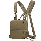 VISMIX Binocular Harness with Rain Cover for Hunting Hiking Shooting | Adjustable Chest Pack