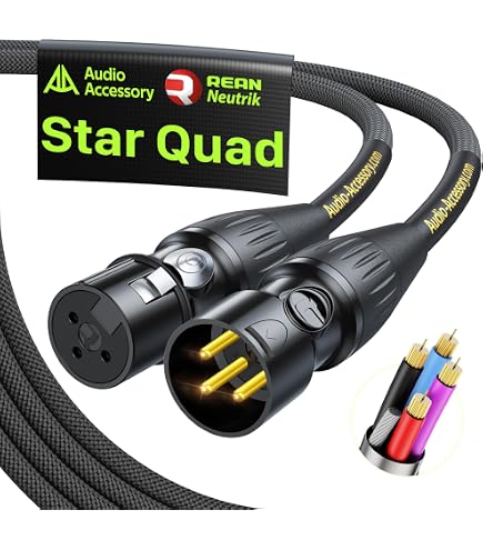 Amazon.com: BJC Star Quad XLR Cables, Canare L-4E6S with Neutrik