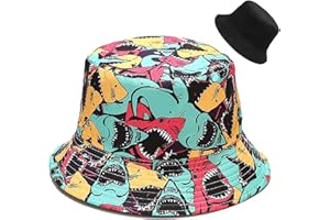 Malaxlx Women Bucket Hat Beach Sun Hat Summer Fishing Hat for Women Teens, Reversible Double-Side Wear