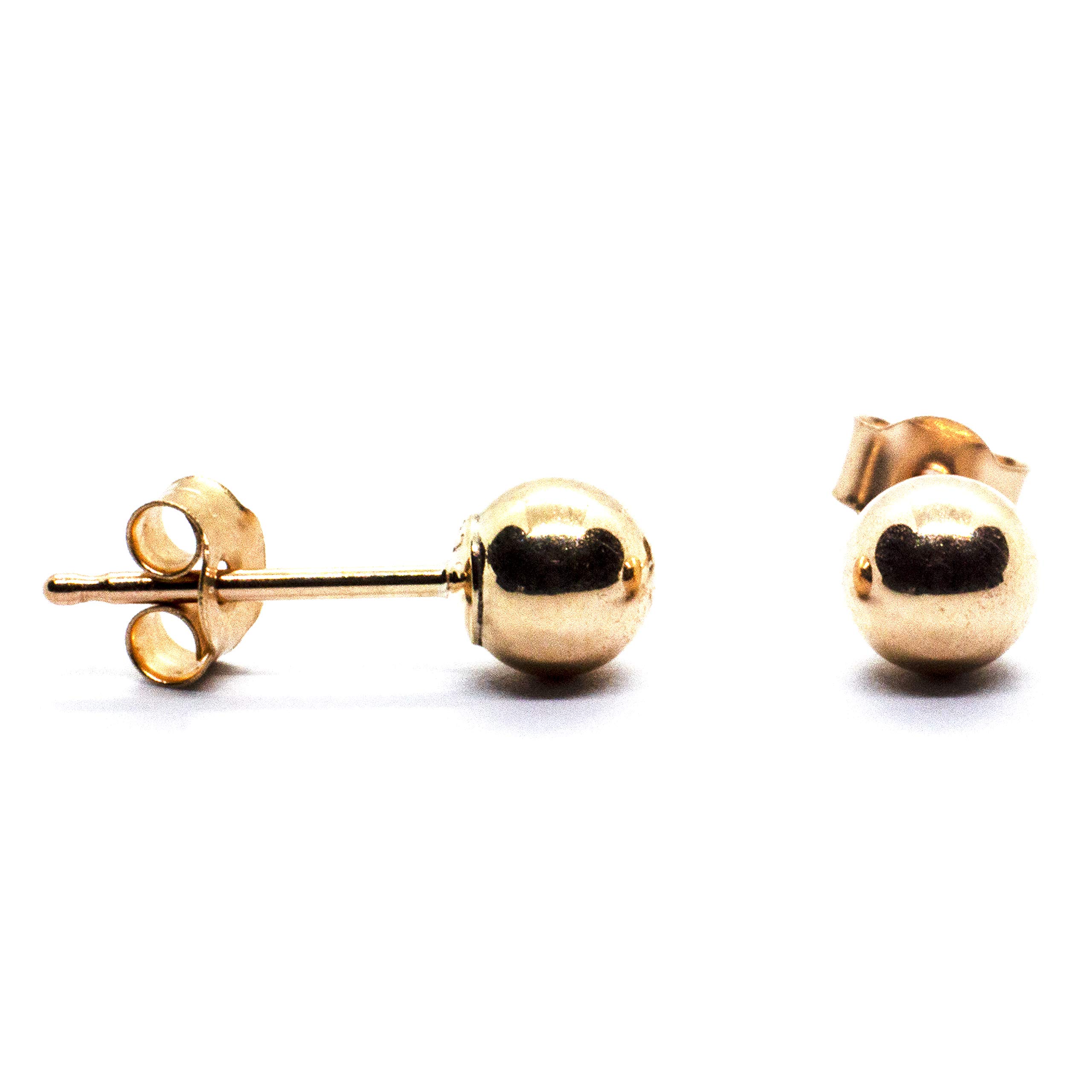 Arranview Jewellery 4 mm gold ball stud earrings in 9ct yellow gold