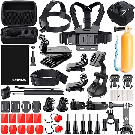 Action Kamera Zubehör, Zubehör für Go Pro Hero 7 Hero 2018 Hero 6 5 4 3 2 1 Hero Session 5 Black AKASO EK7000 Apeman und die 