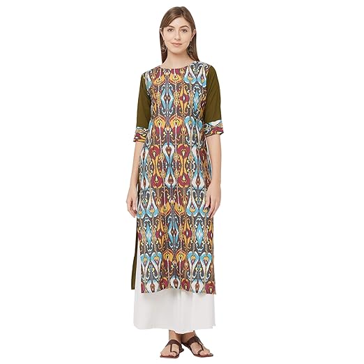 Womens Crepe Straight Kurta