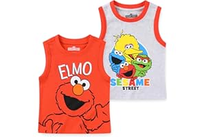 Sesame Street Elmo and Friends Boys 2 Pack Tank Top for Infant and Toddler Kids