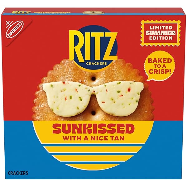RITZ SUNKISSED CRACKERS, SNACKS FOR KIDS AND ADULTS, LUNCH SNACKS, LIMITED EDITION, 13.7 OZ
