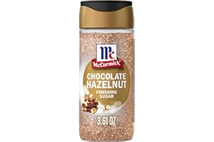 McCormick Finishing Sugar, Chocolate Hazelnut, Limited Edition, Rich Cocoa and Roasted Hazelnut Notes, For Cookies, Ice Cream, Dessert, Beverages, and More, 3.61 oz