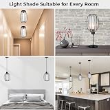 Giggi Small Black Crystal Light Shade 16x20cm Cylinder with Oval Rings view 3