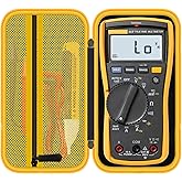 HESPLUS Hard Case for Fluke Multimeter - Compatible with 117/115/116/15B+/17B+/101/114/113/177/179/233/106/107 - Protective Storage Bag Organizer for Testers & Accessories (Case Only)