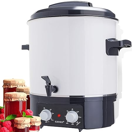 KESSER Einkochautomat 27 Liter Glühweinkocher Glühweinkessel mit Timer | 1800 Watt | Temperatur von 30-100°C | Zeituhr bis 12