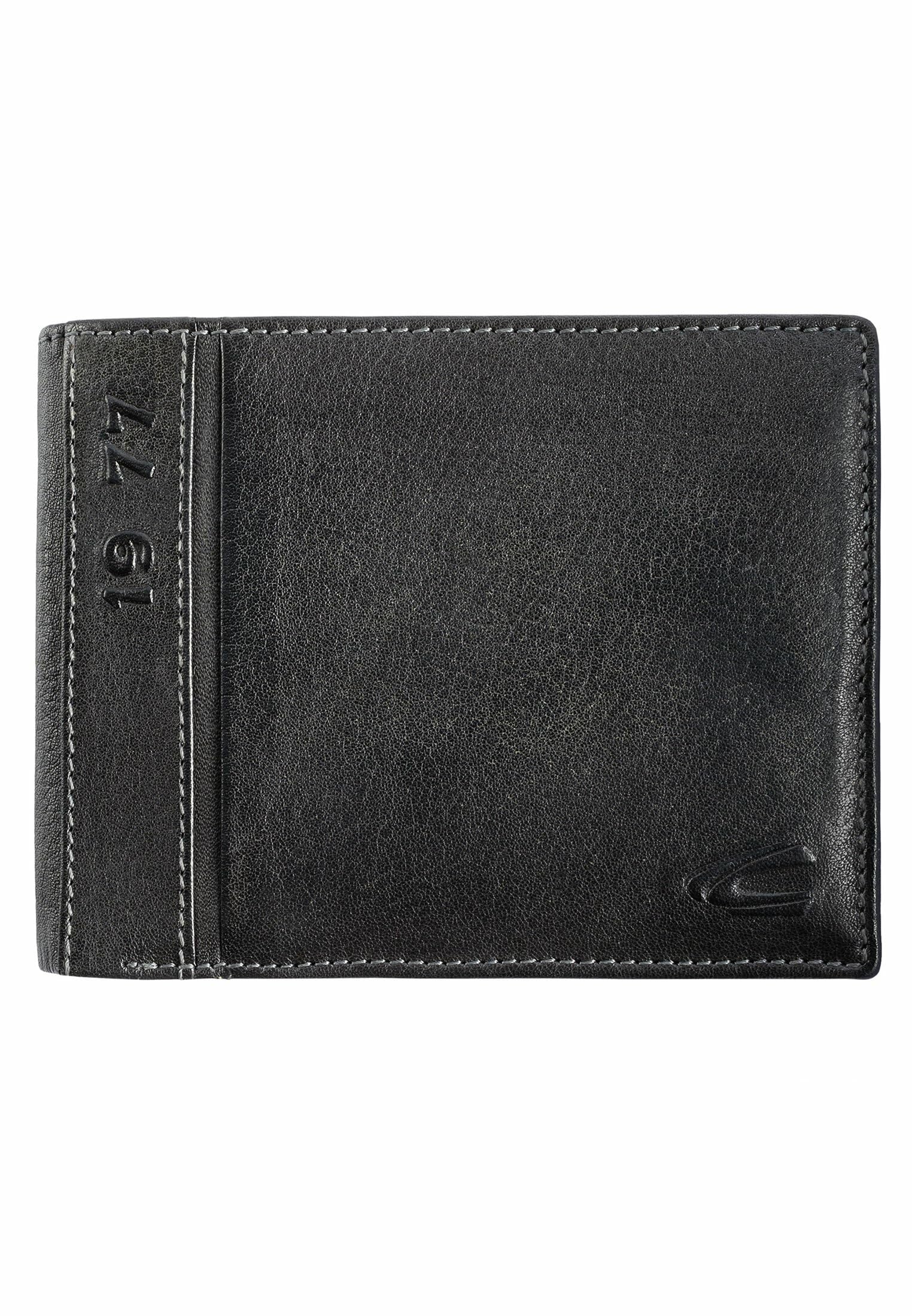camel active Melbourne Men's Horizontal Leather Wallet Medium, Black, 12,5x2,5x10, 000510