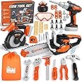 Kids Tool Set - Pretend Play Construction Toys for 3 4 5 Year Old Boy Gifts, Preschool Learning Tool Set with Electronic Dril