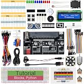 Freenove Super Starter Kit for BBC Micro:bit (Not Included, Works with V1 &amp; V2), 266-Page Detailed Tutorial, 191 Items, 38 Projects, Blocks and Python Code