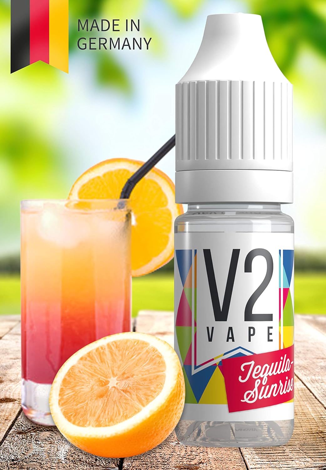 V2 Vape ELiquid TequilaSunrise gebrauchsfertig Made in DE 0mg