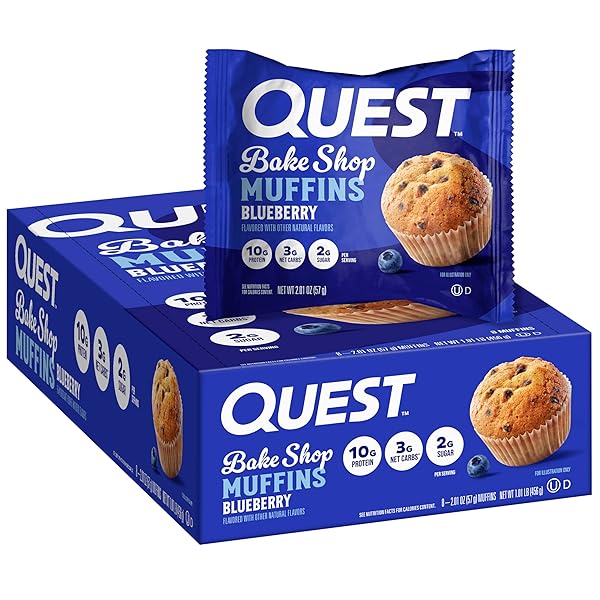 QUEST NUTRITION BLUEBERRY MUFFIN, 10G PROTEIN, 3G NET...