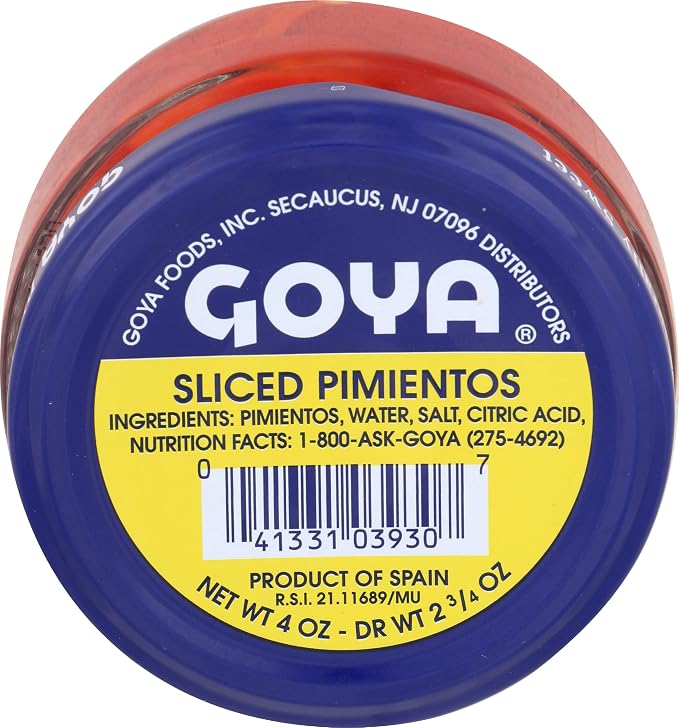 Goya sliced pimientos 4oz (041331039307)