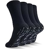 CWVLC Grip Socks Soccer - Cushioned Non-Slip Grippy for Men & Women Athletic - Barre Hospital Sticky Slipper Socks