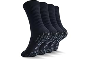 CWVLC Grip Socks Soccer - Cushioned Non-Slip Grippy for Men & Women Athletic - Barre Hospital Sticky Slipper Socks