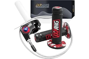 JXPANG 22mm 7/8" Throttle Twists Grip with Throttle Cable Upgraded Universal for Off-Road Motorcycle 250 Dirt Pit Motor Mini Bike YCF CRF70 TTR SSR KLX110 Thumpstar