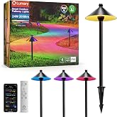 Lumary Smart Low Voltage Pathway Lights, IP65 Waterproof, 4Pack | RGBAI/Cool/Warm light, Timer, 50+ Scenes, Custom Schedules, Works with Alexa/Google Home, Garden/Driveway/Landscape Lighting