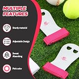 SAWANS Leather Palm Grips for Kids Pink White Gymnastics Training Palm Protector view 3