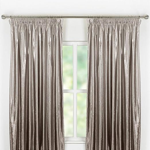 Dreamscene Ombre Velvet Pencil Pleat Curtains 66 X 72