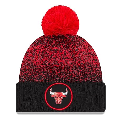 New Era Chicago Bulls NBA '17 Pom Beanie Mütze, black/red