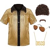 SIZGAROOT 70s Outfits for Boys Disco Costume Kids Halloween Party Dress Up